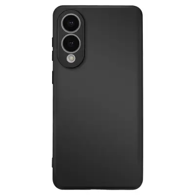 Ovitek za Samsung Galaxy S25 Edge Soft-Touch iz poltrdega silikona, Črna