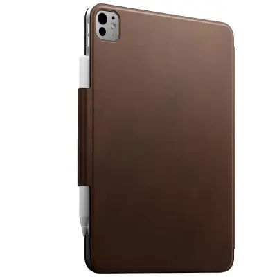 Nomad, Folio etui za iPad Pro 11" (2024 / 2025 – M4 / M5) iz usnja s stojalom, Rjava