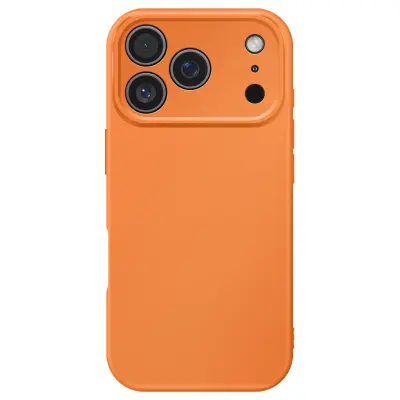 Ovitek Soft-Touch za iPhone 17 Pro Max iz Mehkega Silikona, Oranžna