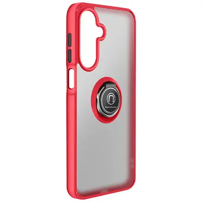 Ovitek za Galaxy A17 z obročastim stojalom in magnetno pritrditvijo, Rdeča