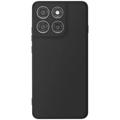 Ovitek za Motorola Edge 60 Pro iz silikona Soft Touch, mehak, nedrseč, Črna