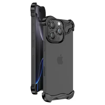 Zaščita za iPhone 16 Pro Max z utrjenim steklom za kamero, Črna