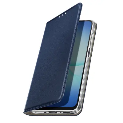 Preklopna torbica za Galaxy A17, magnetna, z držalom za kartice in funkcijo stojala, Modra noč