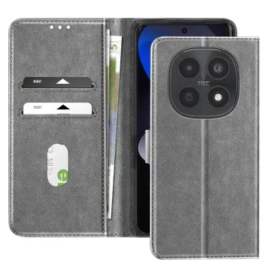 Denarnica etui Xiaomi Redmi Note 15 4G / 5G Serija Chesterfield Funkcija stojala, Siva