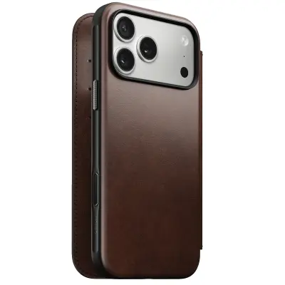 Nomad, Denarnica za iPhone 17 Pro Max MagSafe iz usnja Horween, serija Modern, Temno rjava
