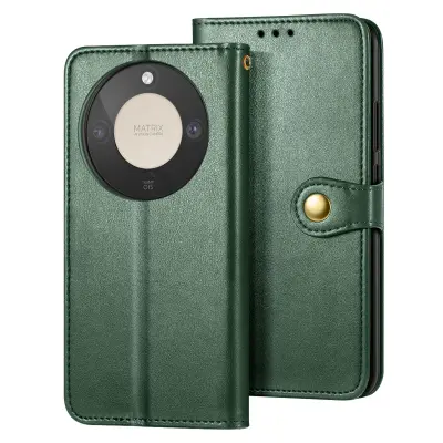 Folio denarnica ovitek za Honor Magic 8 Lite z zapestnim trakom in držalom za kartice, Temno zelena