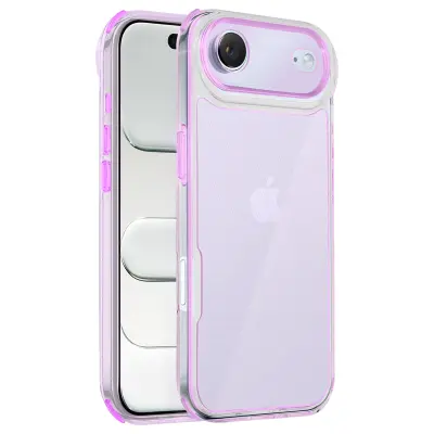 Ovitek za iPhone Air, ojačan, dvomaterialni, teksturiran, nedrseč, Vijolična