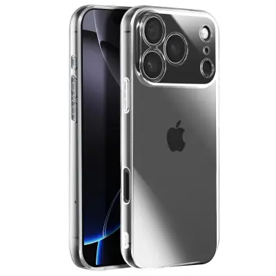 Ovitek za iPhone 17 Pro iz mehkega robustnega silikona, Prozorno