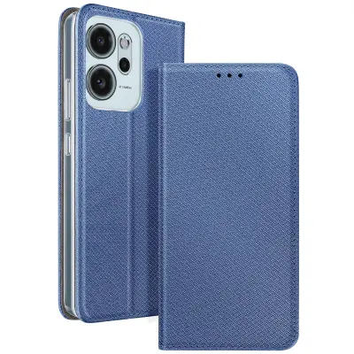 Ovitek za Oppo Reno14 F / FS z rebrastim učinkom, z držalom za kartice in funkcijo stojala, Modra