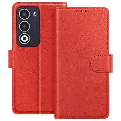 Denarnica za Oppo A5 serije Chesterfield s funkcijo stojala, Rdeča