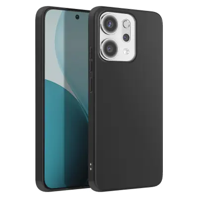 Ovitek za Oppo Reno 14 iz silikona, proti prstnim odtisom, ultra tanek in mehak, Črna