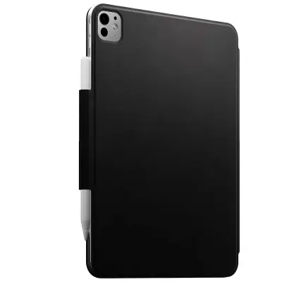 Nomad, Folio etui za iPad Pro 11" (2024 / 2025 – M4 / M5) iz usnja s stojalom, Črna