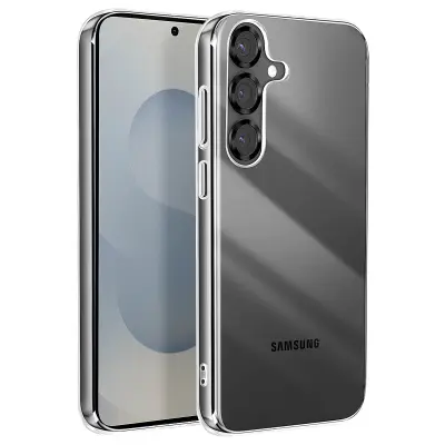 Tanek Ovitek Slim Case za Samsung Galaxy S25 FE iz Mehkega Silikona, Prozorno