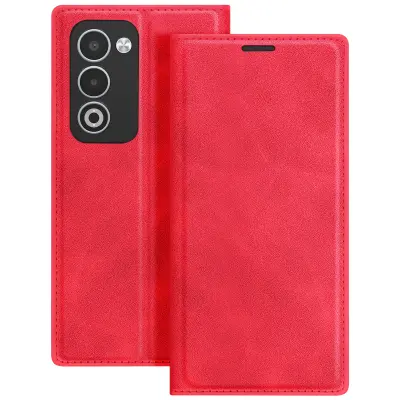 Klasična preklopna torbica za Oppo A5 s funkcijo stojala, Rdeča