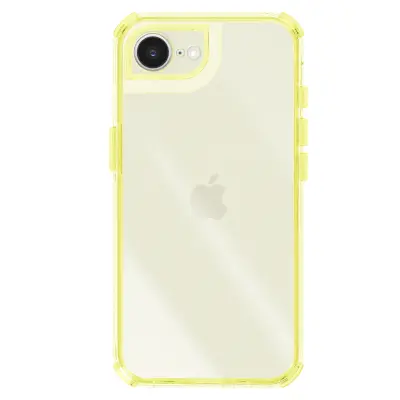 Ovitek za iPhone 16e, ojačan, dvomaterialna zasnova, teksturiran, nedrseč, Rumena