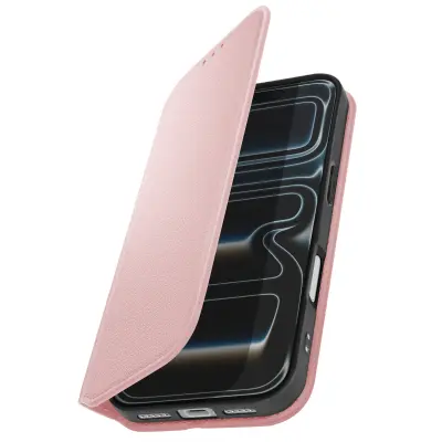 Folio etui za iPhone 17 Pro z držalom za kartice in funkcijo stojala, Roza