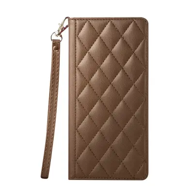 RFID denarnica ovitek za Galaxy S26 z video stojalom in snemljivim zapestnim trakom, Rjava