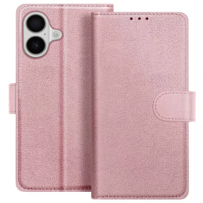 Denarnica za iPhone 17 serije Chesterfield s funkcijo stojala, Šampanjec roza