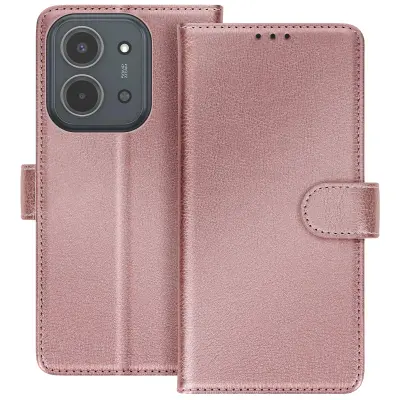 Denarnica za Redmi 15C serije Chesterfield s funkcijo stojala, Šampanjec roza