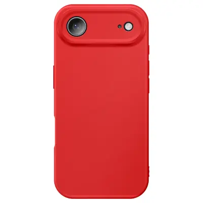 Ovitek za iPhone 17 Air, model Soft-Touch iz mehkega silikona proti drsenju, Rdeča