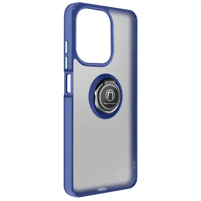 Ovitek za Oppo A5 Pro z obročastim stojalom in magnetno pritrditvijo, Modra