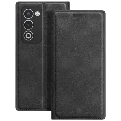 Klasična preklopna torbica za Oppo A5 s funkcijo stojala, Črna