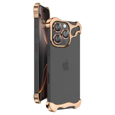 Zaščita za iPhone 16 Pro Max z utrjenim steklom za kamero, Zlata