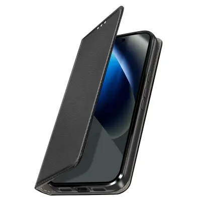 Etui za Google Pixel 10a Magnetni pokrov z držalom za kartice in funkcijo stojala, Črna