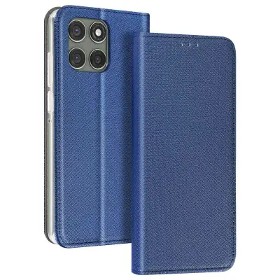 Etui za Motorola Edge 60 Pro, teksturiran, črtast z držalom za kartice, Modra