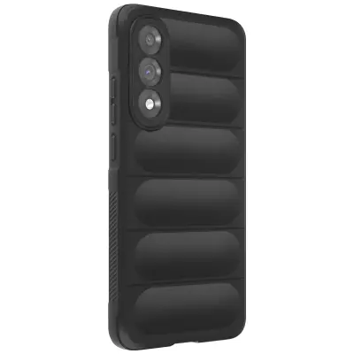 Silikonski ovitek za OnePlus Nord 5, reliefni teksturiran dizajn, mehak na dotik, Črna