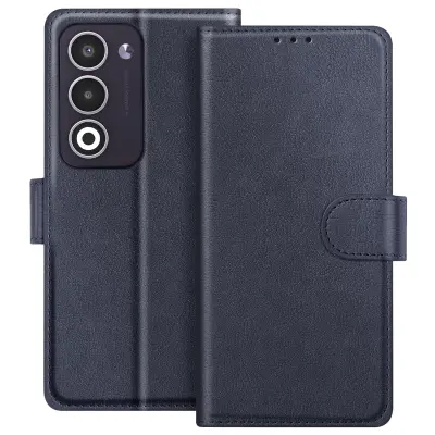 Denarnica za Oppo A5 serije Chesterfield s funkcijo stojala, Modra noč