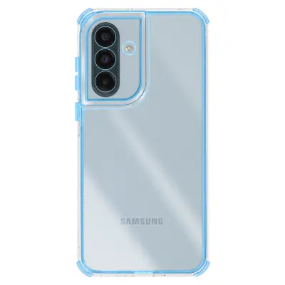 Ovitek za Galaxy A36, ojačan, dvomaterialna zasnova, teksturiran, nedrseč, Svetlo modra