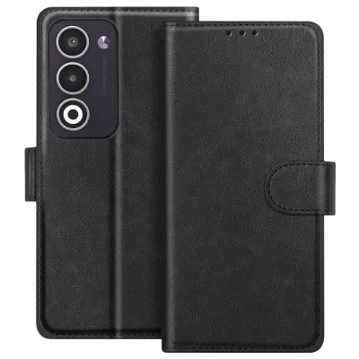 Denarnica za Oppo A5 serije Chesterfield s funkcijo stojala, Črna