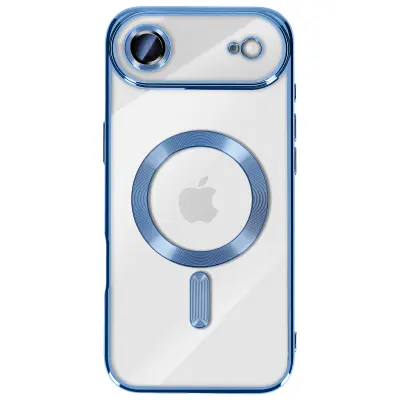 Ovitek za iPhone Air, združljiv z MagSafe, s kromiranim robom, Modra