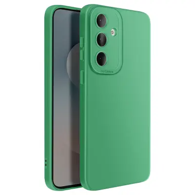 Silikonsko mehko ohišje za Galaxy S25 FE z ojačitvijo za blok kamere, Zelena