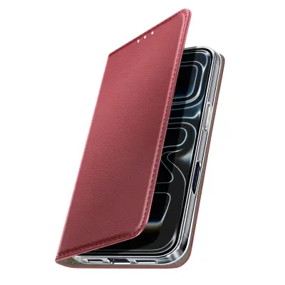 Folio Etui za iPhone 17 Pro Max z Držalom za Kartice in Funkcijo Stojala za Video, Bordeaux