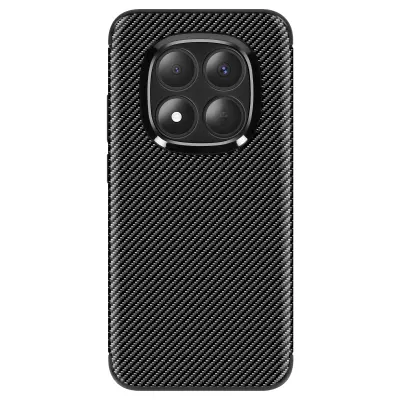 Ovitek za Redmi Note 15 Pro Plus 5G iz silikona z učinkom karbona, nedrseč, Črna