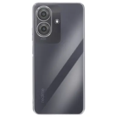 Ovitek za Realme Note 60, mehak silikonski z zaščito kamere, Prozorno