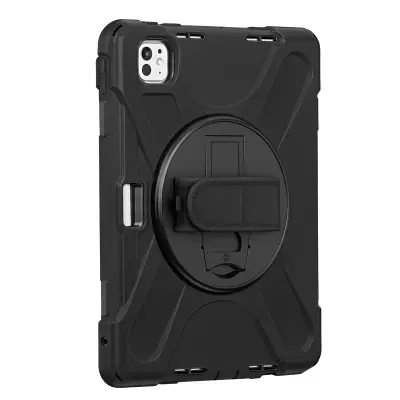 MW, Ohišje za iPad Pro 13" Polybag z vrtljivim ročajem in naramnico, Črna