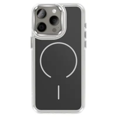 Ohišje MagSafe za iPhone 15 Pro Max hibridna ojačana zasnova, Črna