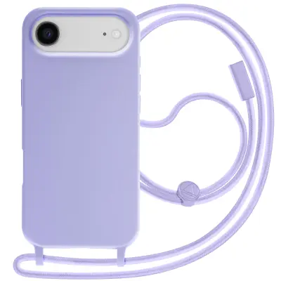 Ovitek za iPhone Air iz silikona Soft Touch z nastavljivo vrvico za okoli vratu, Lavanda