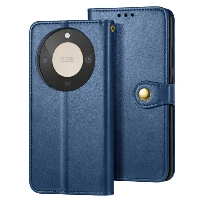 Folio denarnica ovitek za Honor Magic 8 Lite z zapestnim trakom in držalom za kartice, Modra noč