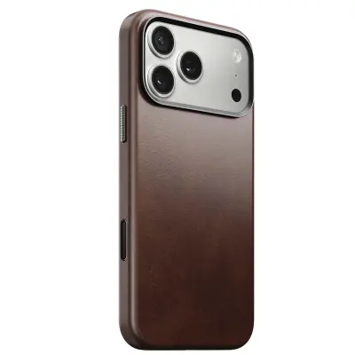 Nomad, Ovitek za iPhone 17 Pro Max MagSafe iz tradicionalnega usnja Horween, odporen na udarce, Temno rjava