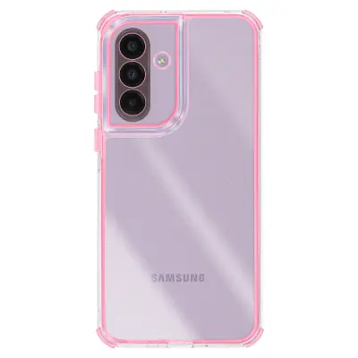 Ovitek za Galaxy A36, ojačan, dvomaterialna zasnova, teksturiran, nedrseč, Roza