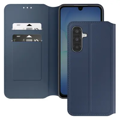 Denarnica Etui za Samsung Galaxy A17 s Funkcijo Stojala in Magnetnim Zapiranjem, Modra