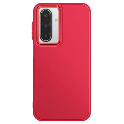 Ovitek za Galaxy A17, mat zaključek z metaliziranim robom kamere, Rdeča