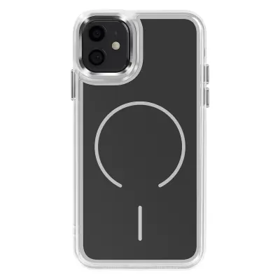 Ohišje MagSafe za iPhone 11 z ojačanimi dvomaterialnimi mehkimi robovi, Črna