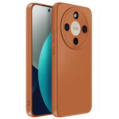 Ovitek za Honor Magic 8 Lite iz mehkega silikona z zaščito okoli kamere, Rjava