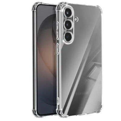 Ovitek za Galaxy S26 iz mehkega silikona z ojačanimi vogali, Prozorno