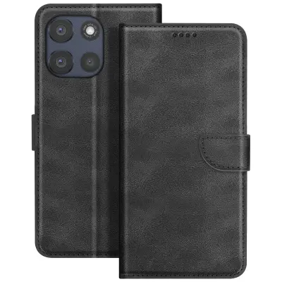 Etui za Motorola Moto G86 / G86 Power, klasičen folio z funkcijo stojala, Črna